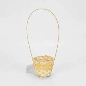 Bambusz füles kaspó natúr 9cm