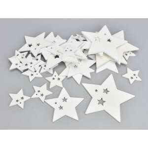 Fehér fa csillagos csillagok 30db/csomag 45003699 