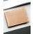 Közelkép bézs bőr kártyatartóról 301-BL-BEIGE arany sarkokkal, zárt, könyvön