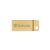 Verbatim Metal Executive 64GB USB 3.0 pendrive arany színben, lapos nézetben, a Verbatim logóval és a kulcstartó lyukkal