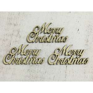 "Merry Christmas" inscripție 7,5cm 3dbuc/mpachet