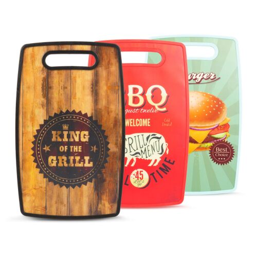 Vágódeszka - BBQ 3 féle design - 37 x 23 cm 174108165 - Konyha és étkezés