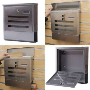 Csomagolássérült - SmileHOME by Pepita rozsdamentes acél Postaláda plexiüveg ablakkal #ezüst 