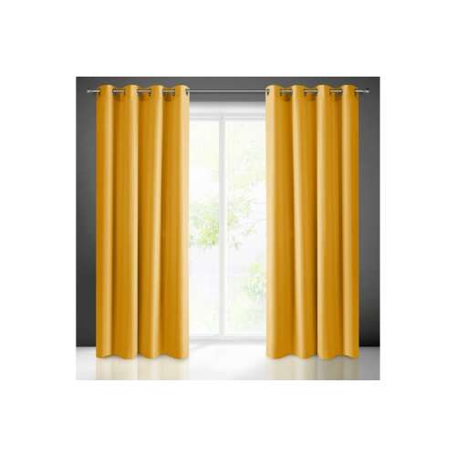 Rita egyszínű dekor függöny Mustársárga 140x250 cm 85755925