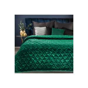 Kristin3 sötétzöld bársony ágytakaró, 220x240 cm - Ágytakaró