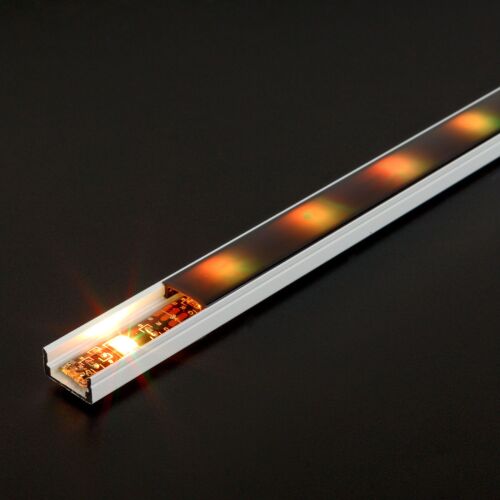 Led aluminium profil sín - 2000 x 17 x 8 mm - u profil - fehér 170902309 - LED profil