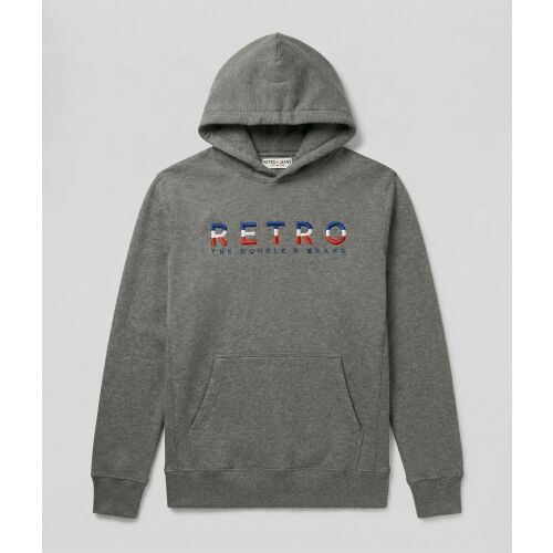 Retro Jeans férfi pulóver NICK HOODIE JOGGING TOP, GREY MELANGE 172765491 
