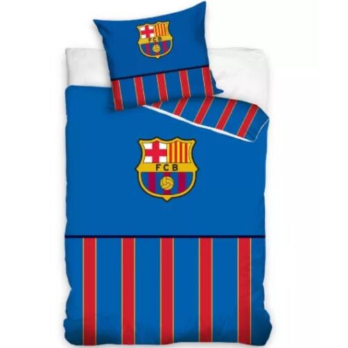 Barcelona FC ágynemű szett 140x200cm, kék és piros csíkos mintával