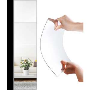 Set of 4 mirror stickers, 30x30cm, for decorating your home - Living Room Furniture