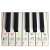 Piano keyboard stickers with notes and letters, colorful, transparent, for beginners