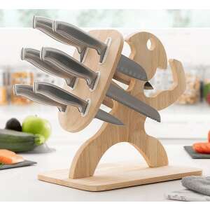 InnovaGoods Messerset mit Holzständer 51224288 - Küchenmesser