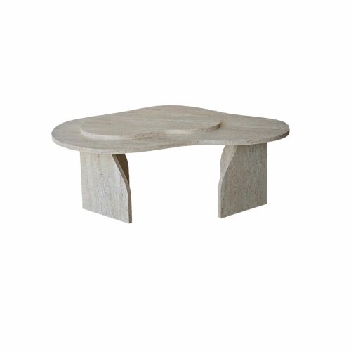 Hanah Home Coffee Table Travertine Melted - Travertine 168290023 - Hanah Home