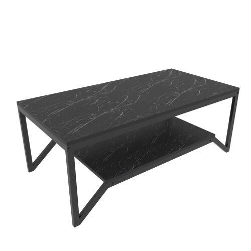 Hanah Home Dohányzóasztal Black Flora - Fekete 168291291 - Dohányzóasztal