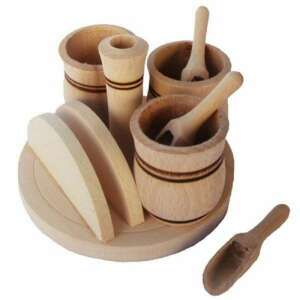 Gewürzhalter aus Holz + Serviettenhalter 51076881 - Gewürzbehälter