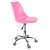 Jumi różowe krzesło biurowe, wyściełane siedzisko, regulowana wysokość