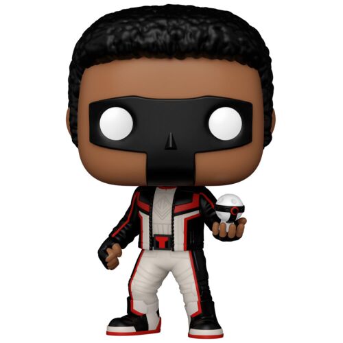 Funko POP Superman 584 Mr. Terrific gyűjthető figura, elölnézet, kicsomagolva, fehér háttéren - Mesehős figura