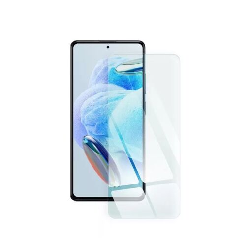 Blue Star edzett üveg kijelzővédő fólia Xiaomi Redmi Note 12 Pro+ telefonhoz a kijelző mellett, bemutatva a tökéletes illeszkedést és tisztaságot 