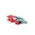Transformers Earthspark Skullcruncher 6cm játék krokodil formában, oldalnézet, piros és zöld színek