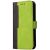 Wooze Colour Wallet zöld telefontok Apple iPhone 14 Plus-hoz, zárt, ferde nézet csuklópánt nélkül