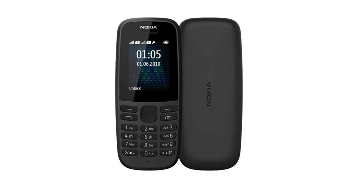 Nokia 105 2019 TA 1203 Single Sim Fekete Mobiltelefon Pepita Hu