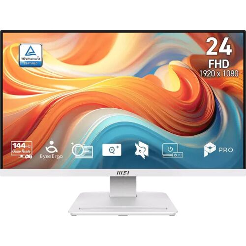 MSI PRO MP241WDE E14V 24 hüvelykes FHD VA paneles monitor elölnézete, 1920x1080 felbontással és olyan funkciókkal, mint az EyesErgo és a PRO sorozat. - Monitor