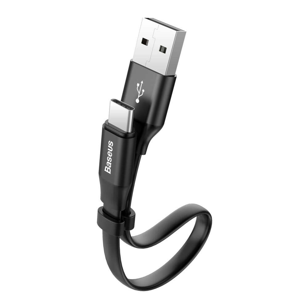 Baseus Fürge Flat Hordozható USB / USB - C kábel Buckle 2A 0,23M...
