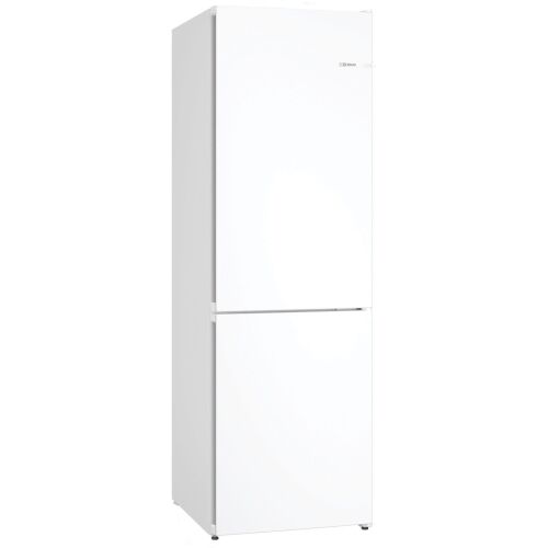 BOSCH KGN362WDF Serie 4 alulfagyasztós hűtőszekrény fehér színben, D energiaosztályú, jobbos nyitású, 218 literes hűtőkapacitással, LED világítással és NoFrost technológiával - Alulfagyasztós hűtőszekrény