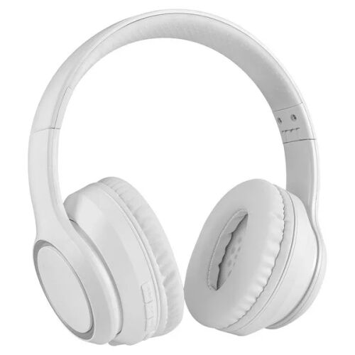 Sencor SEP 710BT WH Bluetooth fehér vezeték nélküli, fülre illeszkedő fejhallgató, döntött nézet, fehér háttérrel - Fejhallgató