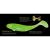 DUO REALIS BOOSTAR WAKE 5 inches puha műcsali F037 Lime Chart színű infografikája, mely bemutatja az olyan tulajdonságokat, mint a Free Radius Joint, Stabilizáló Uszonyok és Préselt Farok, sötét háttéren