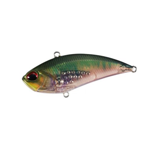 DUO REALIS VIBRATION 68 G-FIX horgászcsali, oldalnézet, irizáló zöld és ezüst színű, Hasu minta, 6.8cm 21gr - Wobbler