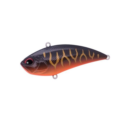 DUO REALIS VIBRATION 68 G-FIX horgászcsali Shadow Tiger színben, ajaktalan vibrációs wobbler piros szemekkel és arany mintázattal sötét testen narancssárgára fakulva, sügér és csuka horgászathoz - Wobbler