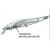 Megabass Vision Oneten 110.5mm belső wolfram mozgó egyensúlyozó rendszer diagram