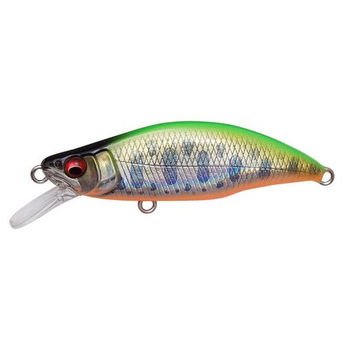 MEGABASS GH64 HUMBACK FS horgász wobbler, 64mm, 8.3gr, LZ LIME BACK OB színű, piros szemmel, ferde nézet fehér háttéren - Wobbler