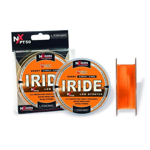 Colmic Iride PT50 300m 0.16mm narancssárga fluo monofil horgászzsinór, csomagolva és tekercsen - Monofil zsinór