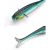 Közeli felvétel RAID LITTLE SWEEPER 2.5" 6.3cm 048 Pearl Wakasagi gumicsali testéről és farkáról