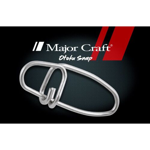 Major Craft Otoku Snap #2, ezüst horgász kapocs, tartós horgász csatlakozó csalikhoz, kicsomagolt - Horgász forgó és kapocs