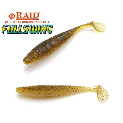 RAID FULLSWING 3.5 hüvelyk (8.9cm) Sand Shad gumihal horgászathoz, ferde nézet fehér háttérrel - Gumicsali és twister