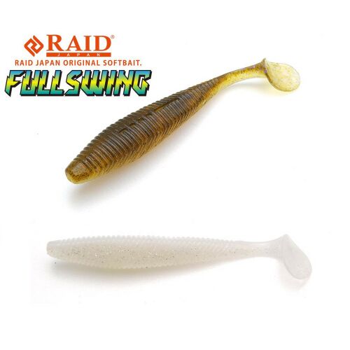 RAID FULLSWING 4 hüvelykes 10cm 057 Call White gumihal horgászcsali, twister, úszó csali - Gumicsali és twister