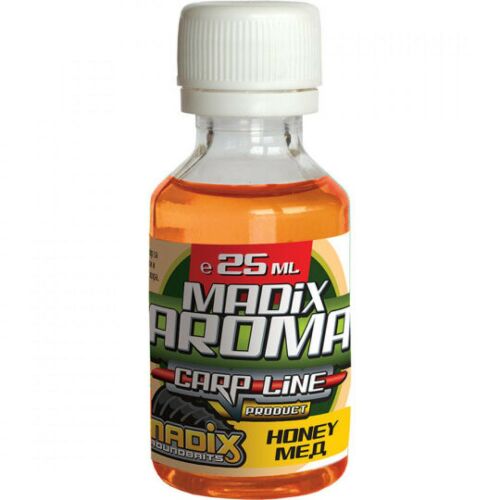 Madix Folyékony Aroma Méz 25ml, koncentrált horgász csalogatóanyag ponty- és feeder horgászathoz, hosszan tartó mézes ízesítő adalék csalikhoz - Folyékony aroma