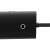 Baseus Lite Series 4-port USB hub, black, close-up of the indicator light