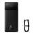 Baseus Bipow 20000mAh 25W Powerbank, black, front view with cable