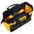 Inside view of Deli Tools EDL430013 tool bag, showing compartments and pockets