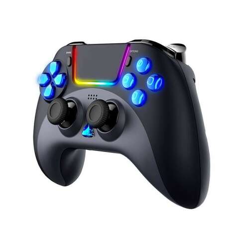 iPega PG-P4023B Wireless Gaming Controller für PS4, schwarz, schräger Blick