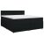 vidaXL Boxspring ágy matraccal fejtámlával Fekete 200 x 200 cm Szövet 178125625