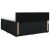 vidaXL Boxspring ágy matraccal fejtámlával Fekete 200 x 200 cm Szövet 178125625