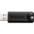 Verbatim 16 GB-os PinStripe USB 3.0 pendrive, fekete, kihúzott csatlakozóval, közeli nézet