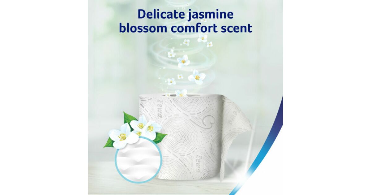 Zewa Deluxe Jasmine Blossom 3 Ply Toilet Paper 3x16 rolls