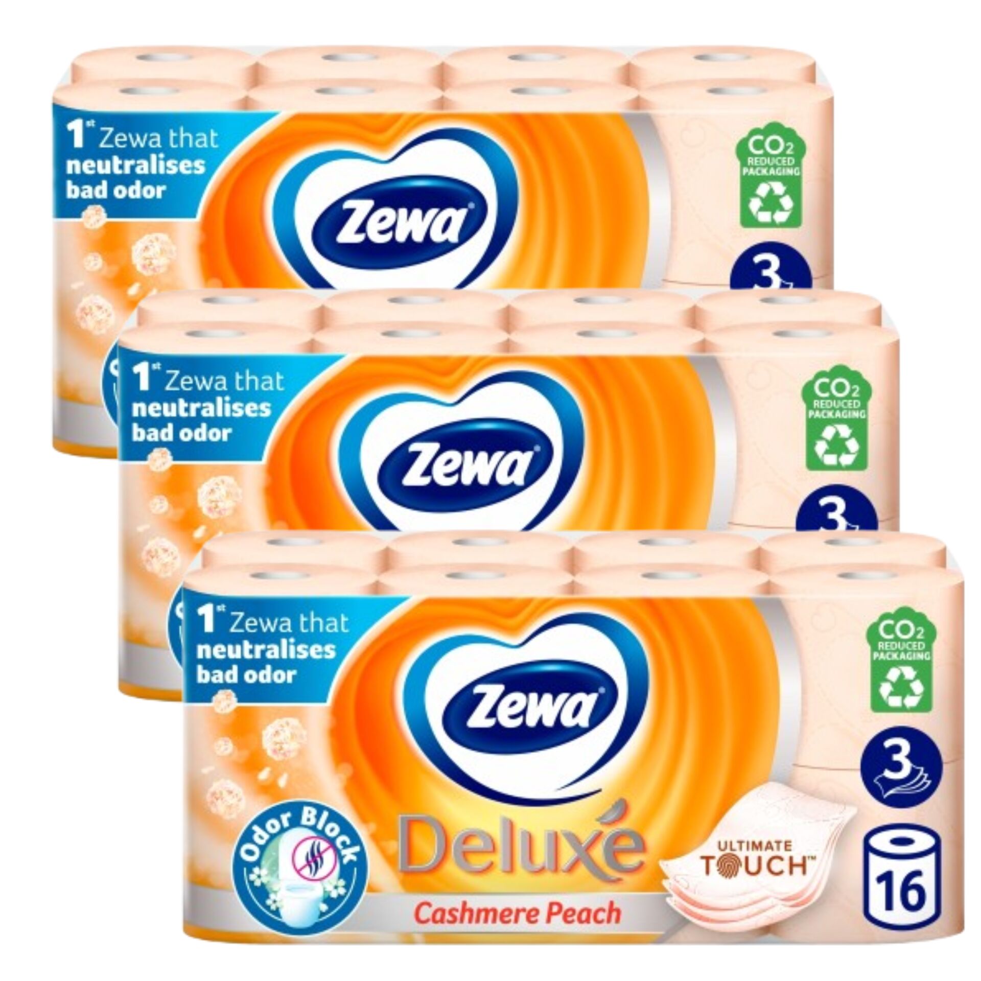 E-shop Zewa Deluxe Cashmere Peach 3 Ply toaletný papier 3x16 roliek