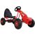 Gokart A-18 piros gyerekeknek fekete üléssel és nagy, tartós kerekekkel, teljes ferde nézet
