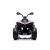 CAN-AM Renegade elektromos gyermek quad, hátulnézet, fehér és fekete, kipufogóval és kerekekkel